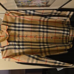 Burberry Brit Women's Plaid Button Front Long Sleeve Shirt XL